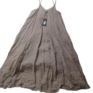 Milio-Milano Dress Womens Medium Cashmere Beige Made Italy Summer
